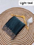 FANCY BURBERRY JIMMY CHOO EMBROIDERY DIAMOND WORK SAREE WITH UNSTITCHED BLOUSE TEAL