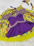 FANCY CHINON DIGITAL PRINTED EMBROIDERY SEQUENCE WORK KID’S LEHENGA CHOLI WITH DUPATTA PARTY WEAR WHOLESALE PRICE ETHNIC GARMENT (6)