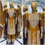 FANCY CHINON EMBROIDERY CODING DORI SEQUENCE WORK TOP PALAZZO WITH DUPATTA PARTY WEAR WHOLESALE PRICE ETHNIC GARMENT (5)