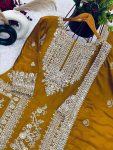 FANCY CHINON EMBROIDERY CODING DORI SEQUENCE WORK TOP PALAZZO WITH DUPATTA PARTY WEAR WHOLESALE PRICE ETHNIC GARMENT (5)