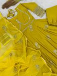 FANCY CHINON EMBROIDERY SEQUENCE WORK GOWN BOTTOM WITH DUPATTA PARTY WEAR WHOLESALE PRICE ETHNIC GARMENT (3)