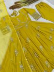 FANCY CHINON EMBROIDERY SEQUENCE WORK GOWN BOTTOM WITH DUPATTA PARTY WEAR WHOLESALE PRICE ETHNIC GARMENT (3)