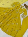 FANCY CHINON EMBROIDERY SEQUENCE WORK GOWN BOTTOM WITH DUPATTA PARTY WEAR WHOLESALE PRICE ETHNIC GARMENT (3)