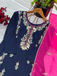 FANCY CHINON EMBROIDERY SEQUENCE WORK TOP BOTTOM WITH DUPATTA PARTY WEAR WHOLESALE PRICE ETHNIC GARMENT (11)