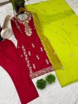 FANCY CHINON EMBROIDERY SEQUENCE WORK TOP BOTTOM WITH DUPATTA PARTY WEAR WHOLESALE PRICE ETHNIC GARMENT (4)
