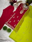FANCY CHINON EMBROIDERY SEQUENCE WORK TOP BOTTOM WITH DUPATTA PARTY WEAR WHOLESALE PRICE ETHNIC GARMENT (4)