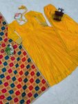 FANCY CHINON LACE WORK PLAIN GOWN WITH BOTTOM AND DITITAL PRINTED DUPATTA PARTY WEAR WHOLESALE PRICE ETHNIC GARMENT (3)