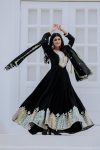 FANCY CHINON MULTI THREAD EMBROIDERY SEQUENCE WORK GOWN WITH DUPATTA PARTY WEAR WHOLESALE PRICE ETHNIC GARMENT (13)
