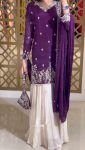 FANCY CHINON SILK EMBROIDERY SEQUENCE FANCY MOTI LATKAN BORDER WORK TOP PALAZZO WITH DUPATTA FESTIVE WEAR WHOLESALE PRICE ETHNIC GARMENT (22)