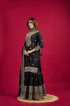 FANCY CHINON SILK EMBROIDERY SEQUENCE WORK TOP SHARARA WITH DUPATTA FESTIVE WEAR WHOLESALE PRICE ETHNIC GARMENT (9)