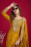 FANCY CHINON SILK EMBROIDERY SEQUENCE WORK TOP SHARARA WITH DUPATTA PARTY WEAR WHOLESALE PRICE ETHNIC GARMENT (12)