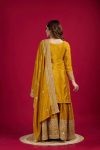 FANCY CHINON SILK EMBROIDERY SEQUENCE WORK TOP SHARARA WITH DUPATTA PARTY WEAR WHOLESALE PRICE ETHNIC GARMENT (12)