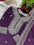 FANCY CHINON SILK EMBROIDERY SEQUENCE WORK TOP SHARARA WITH DUPATTA PARTY WEAR WHOLESALE PRICE ETHNIC GARMENT (5)