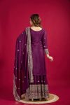 FANCY CHINON SILK EMBROIDERY SEQUENCE WORK TOP SHARARA WITH DUPATTA PARTY WEAR WHOLESALE PRICE ETHNIC GARMENT (5)