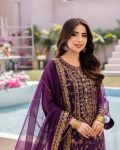 FANCY CHINON SILK SEQUENCE EMBROIDERY WORK TOP PALAZZO WITH DUPATTA PARTY WEAR WHOLESALE PRICE ETHNIC GARMENT (6)