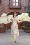 FANCY COTTON FLORAL PRINTED EMBROIDERY WORK TOP BOTTOM WITH DUPATTA PARTY WEAR WHOLESALE PRICE ETHNIC GARMENT (6)