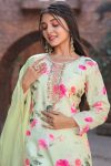 FANCY COTTON FLORAL PRINTED EMBROIDERY WORK TOP BOTTOM WITH DUPATTA PARTY WEAR WHOLESALE PRICE ETHNIC GARMENT (6)