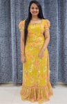 FANCY GEORGETTE DIGITAL PRINTED GOWN SAREE WITH ATTACHED DUPATTA PARTY WEAR WHOLESALE PRICE ETHNIC GARMENT (7)