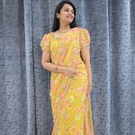 FANCY GEORGETTE DIGITAL PRINTED GOWN SAREE WITH ATTACHED DUPATTA PARTY WEAR WHOLESALE PRICE ETHNIC GARMENT (7)