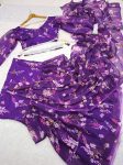 FANCY GEORGETTE DIGITAL PRINTED RUFFLE WORK LEHENGA SAREE WITH STITCHED BLOUSE AND BELT PARTY WEAR WHOLESALE PRICE ETHNIC GARMENT (3)
