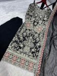 FANCY GEORGETTE EMBROIDERY DIAMOND HAND WORK TOP PALAZZO WITH DUPATTA PARTY WEAR WHOLESALE PRICE ETHNIC GARMENT (6)