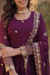 FANCY GEORGETTE EMBROIDERY SEQUENCE GOWN BOTTOM WITH DUPATTA PARTY WEAR WHOLESALE PRICE ETHNIC GARMENT (10)