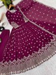 FANCY GEORGETTE EMBROIDERY SEQUENCE GOWN BOTTOM WITH DUPATTA PARTY WEAR WHOLESALE PRICE ETHNIC GARMENT (10)