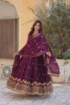 FANCY GEORGETTE EMBROIDERY SEQUENCE GOWN BOTTOM WITH DUPATTA PARTY WEAR WHOLESALE PRICE ETHNIC GARMENT (10)