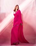 FANCY GEORGETTE EMBROIDERY SEQUENCE LACE WORK SAREE WITH UNSTITCHED BLOUSE PARTY WEAR WHOLESALE PRICE ETHNIC GARMENT (6)
