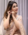 FANCY GEORGETTE EMBROIDERY SEQUENCE LACE WORK SAREE WITH UNSTITCHED BLOUSE PARTY WEAR WHOLESALE PRICE ETHNIC GARMENT (3)