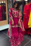 FANCY GEORGETTE EMBROIDERY SEQUENCE WORK TOP PALAZZO WITH DUPATTA PARTY WEAR WHOLESALE PRICE ETHNIC GARMENT (3)
