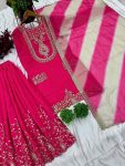 FANCY GEORGETTE EMBROIDERY SEQUENCE WORK TOP PALAZZO WITH DUPATTA PARTY WEAR WHOLESALE PRICE ETHNIC GARMENT (3)