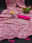 FANCY GEORGETTE EMBROIDERY THREAD SEQUENCE WORK SAREE WITH UNSTITCHED BLOUSE PARTY WEAR WHOLESALE PRICE ETHNIC GARMENT (3)