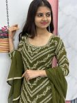 FANCY GEORGETTE EMBROIDREY SEQUENCE WORK TOP SHARARA WITH DUPATTA PARTY WEAR WHOLESALE PRICE ETHNIC GARMENT (9)
