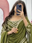 FANCY GEORGETTE EMBROIDREY SEQUENCE WORK TOP SHARARA WITH DUPATTA PARTY WEAR WHOLESALE PRICE ETHNIC GARMENT (9)