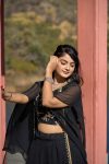 FANCY GEORGETTE PLAIN LEHENGA EMBROIDERY CHOLI WITH KOTI PARTY WEAR WHOLESALE PRICE ETHNIC GARMENT (3)