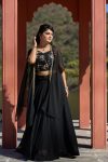 FANCY GEORGETTE PLAIN LEHENGA EMBROIDERY CHOLI WITH KOTI PARTY WEAR WHOLESALE PRICE ETHNIC GARMENT (3)