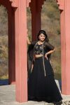 FANCY GEORGETTE PLAIN LEHENGA EMBROIDERY CHOLI WITH KOTI PARTY WEAR WHOLESALE PRICE ETHNIC GARMENT (3)