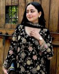 FANCY GEORGETTE THREAD EMBROIDERY WORK TOP BOTTOM WITH DUPATTA PARTY WEAR WHOLESALE PRICE ETHNIC GARMENT (1)