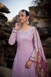 FANCY GEORGETTE THREAD SEQUENCE MOTI WORK TOP SHARARA WITH DUPATTA PARTY WEAR WHOLESALE PRICE ETHNIC GARMENT (6)