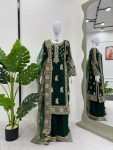 FANCY GEORGETTE THREAD SEQUENCE PEARL WORK TOP BOTTOM WITH DUPATTA PARTY WEAR WHOLESALE PRICE ETHNIC GARMENT (7)