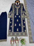FANCY GEORGETTE THREAD SEQUENCE PEARL WORK TOP BOTTOM WITH DUPATTA PARTY WEAR WHOLESALE PRICE ETHNIC GARMENT (3)