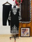FANCY GEORGETTE ZARI EMBROIDERY WORK TOP BOTTOM WITH DUPATTA PARTY WEAR WHOLESALE PRICE ETHNIC GARMENT (3)