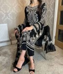 FANCY GEORGETTE ZARI EMBROIDERY WORK TOP BOTTOM WITH DUPATTA PARTY WEAR WHOLESALE PRICE ETHNIC GARMENT (3)