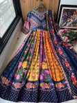 FANCY MUSLIN COTTON DIGITAL PRINTED GOWN WITH DUPATTA PARTY WEAR WHOLESALE PRICE ETHNIC GARMENT (8)