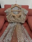 FANCY NET SEQUENCE WORK SAREE WITH UNSTITCHED BLOUSE PARTY WEAR WHOLESALE PRICE ETHNIC GARMENT (3)
