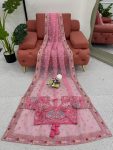 FANCY ORGANZA THREAD SEQUENCE WORK SAREE WITH UNSTITCHED BLOUSE PARTY WEAR WHOLESALE PRICE ETHNIC GARMENT (6)