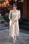 FANCY RAYON SLUB DIGITAL PRINTED ONLY KURTI YELLOW