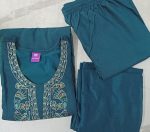 FANCY SILK BLEND EMBROIDERY WORK TOP BOTTOM WITH DUPATTA PARTY WEAR WHOLESALE PRICE ETHNIC GARMENT (6)