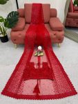 FANCY SOFT NET THREAD SEQUENCE WORK SAREE WITH UNSTITCHED BLOUSE PARTY WEAR WHOLESALE PRICE ETHNIC GARMENT (5)